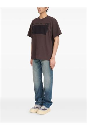 Brown graphic-print cotton t-shirt MM6 MAISON MARGIELA | SH0GC0053M20050143